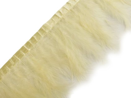 Prýmek - krocaní peří šíře 9-12 cm (Varianta 1 Off White, Balení 2 m)
