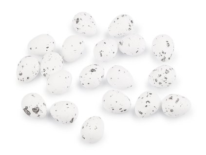 Dekorační křepelčí vajíčka k aranžování v dóze (Varianta bílá, Balení 1 krab.)