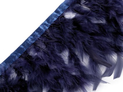 Prýmek - krůtí peří 5-9 cm (Varianta 1 starorůžová sv., Balení 1 m)