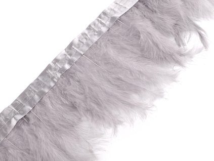 Prýmek - krocaní peří šíře 9-12 cm (Varianta 1 Off White, Balení 2 m)