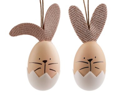 Velikonoční vajíčka k zavěšení (Varianta 1 zelená sv., Balení 2 ks)