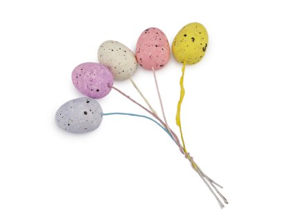 Velikonoční mini vajíčka na drátku 5 ks (Varianta mix, Balení 1 svaz.)