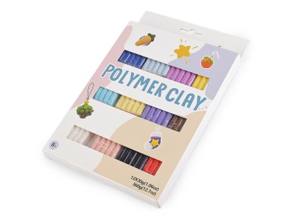 Modelovací polymerová hmota sada 12x30 g (Varianta mix, Balení 1 sada)