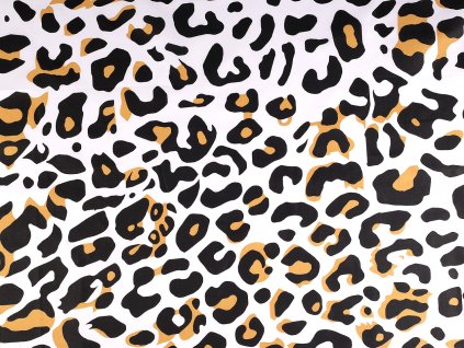 Bavlněná látka / plátno gepard (Varianta bílá, Balení 1 m)