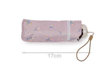 Dámský mini skládací deštník tulipány (Varianta 1 pudrová, Balení 1 ks)