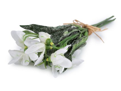 Umělé sněženky s efektem námrazy (Varianta bílá, Balení 1 svaz.)