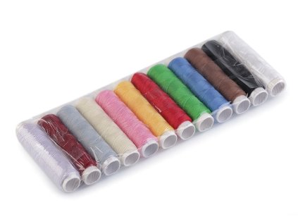 Polyesterové nitě návin 45 m 40/2 (Varianta mix barev, Balení 1 sáček)