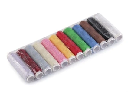 Polyesterové nitě návin 45 m 40/2 (Varianta mix barev, Balení 6 sáček)