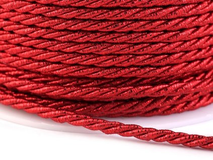 Šňůra kroucená s lurexem Ø3 mm (Varianta 2 stříbrná, Balení 20 m)