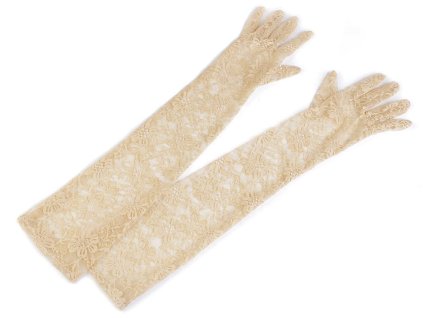 Dlouhé společenské rukavice krajkové (Varianta 3 (50cm) černá, Balení 1 pár)