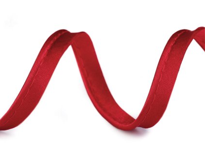 Saténová paspulka / kédr šíře 10 mm (Varianta 7 červená tmavá, Balení 20 m)