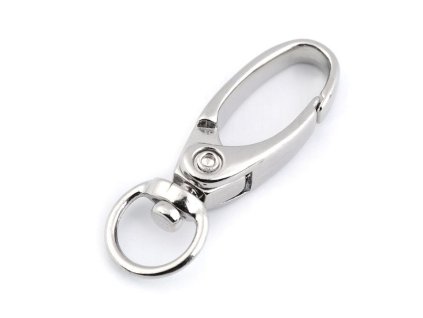 Kovová karabina otočná, průvlek 10 mm (Varianta 1 nikl, Balení 2 ks)