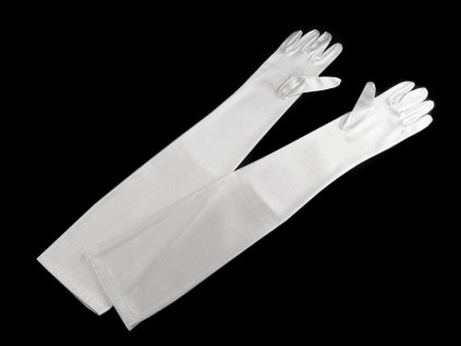 Dlouhé společenské rukavice saténové (Varianta 1 (55 cm) černá, Balení 1 pár)