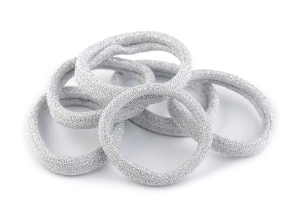 Gumičky do vlasů (Varianta 1 stříbrná lurex, Balení 1 karta)