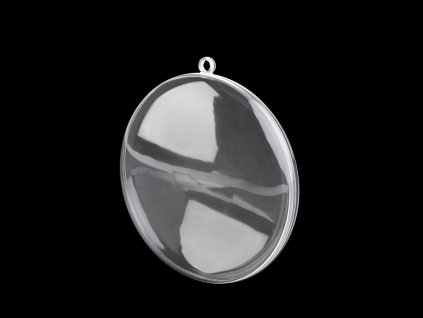 Plastový medailon Ø7 cm dvoudílný (Varianta transparent, Balení 5 ks)