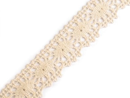 Bavlněná krajka paličkovaná šíře 32 mm (Varianta 6000 bílá, Balení 30 m)