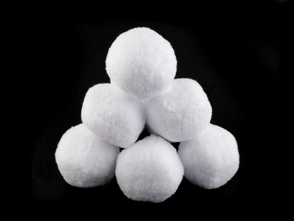 Vatové / sněhové koule / bambule Ø4,5 cm (Varianta bílá sněhová, Balení 10 ks)