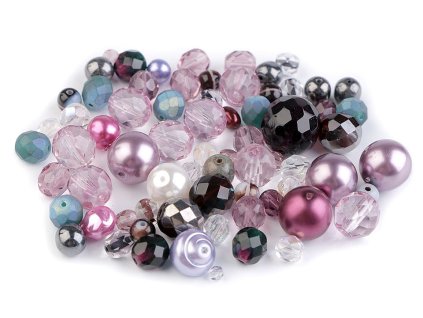 Skleněné korálky ramš broušené ohňovky (Varianta 2 červená, Balení 500 g)