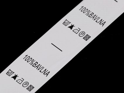 Štítky - složení a prací symboly (Varianta 1 (40°C) bílá bavlna, Balení 1 návin)