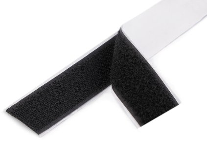 Suchý zip háček + plyš samolepicí šíře 30 mm (Varianta černá, Balení 1 m)
