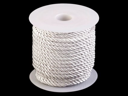 Šňůra kroucená Ø5 mm (Varianta 1 bílá mléčná, Balení 20 m)