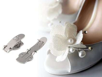 Klip na připevnění ozdoby (Varianta nikl, Balení 2 ks)