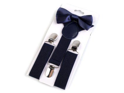 Dětská sada šle a motýlek (Varianta 4 černá, Balení 1 sada)