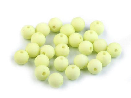 Plastové korálky matné Ø8 mm (Varianta 1 (01) bílá, Balení 25 ks)