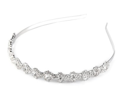 Štrasová čelenka do vlasů (Varianta 1 crystal, Balení 1 ks)