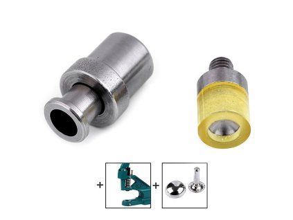 Piston na půlkulaté nýty Ø10 mm (Varianta barva nikl, Balení 1 sada)