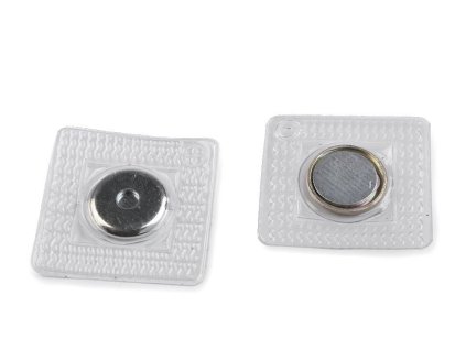 Skryté magnetické zapínání k našití Ø15 mm (Varianta 4 transparent čtverec, Balení 1 pár)