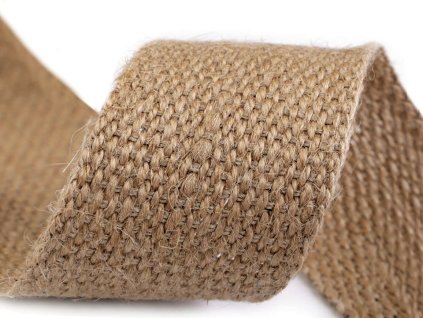 Jutový popruh šíře 40 mm (Varianta režná přírodní, Balení 1 m)