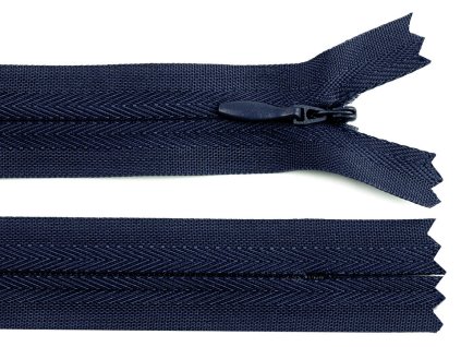 Spirálový zip skrytý No 3 délka 40 cm (Varianta 330 modrá tmavá, Balení 1 ks)
