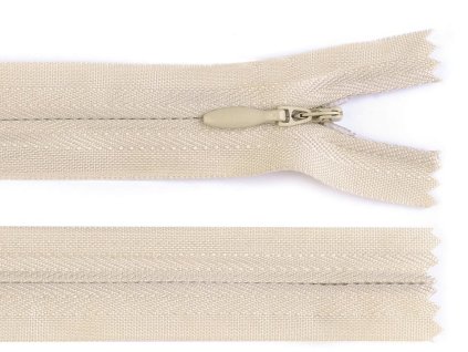 Spirálový zip skrytý No 3 délka 50 cm (Varianta 322 černá, Balení 1 ks)