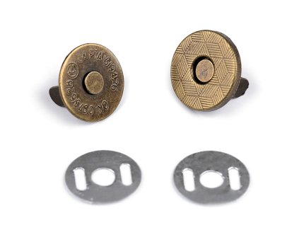 Magnetické zapínání tenké Ø14 mm (Varianta 1 nikl, Balení 5 sada)