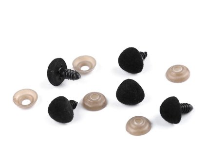 Čumák sametový s pojistkou 14x15 mm (Varianta 1 černá, Balení 5 sada)