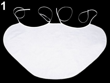 Svatební bryndák lemovaný paličkovanou krajkou - k dotvoření (Varianta 3 bílá, Balení 1 krab.)