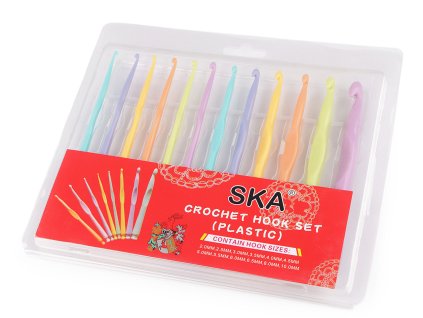 Sada háčků na háčkování (Varianta mix barev a velikostí, Balení 1 sada)