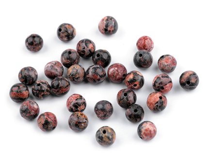 Jaspis leopardí, minerální korálky Ø6 mm (Varianta jaspis leopardí, Balení 60 ks)