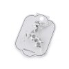 Brož s broušenými kamínky jelen (Varianta stříbrná světlá, Balení 1 ks)