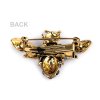 Brož / ozdoba s broušenými kamínky včela (Varianta zlatá, Balení 1 ks)