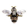 Brož / ozdoba s broušenými kamínky včela (Varianta zlatá, Balení 1 ks)