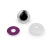 Oči glitrové s pojistkou Ø20 mm (Varianta 1 stříbrná, Balení 4 sada)