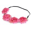 Pružná čelenka do vlasů s květy (Varianta 3 lososová, Balení 1 ks)