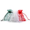 Dárkový pytlík 9x11 cm organza (Varianta 1 bílá, Balení 10 ks)
