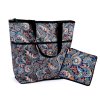 Skládací nákupní taška se zipem pevná 38x44 cm (Varianta 4 borůvková mandala, Balení 1 ks)