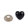 Čumák srdce s pojistkou 12x13 mm (Varianta černá, Balení 5 sada)