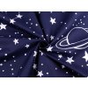 Bavlněná látka / plátno noční obloha (Varianta 1 (8) modrá tmavá, Balení 1 m)