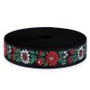 Pruženka folklor šíře 40 mm (Varianta 3 černá, Balení 1 m)