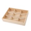 Dřevěný box / organizér s posuvným víkem (Varianta přírodní sv., Balení 1 ks)